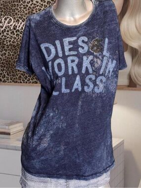 DIESEL Y2K Blue Graphic Tee